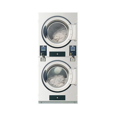 High-Efficiency Double-Deck Self-Service Laundry Dryer - Multi-Language, Remote Monitoring, Gas/Electric Heating