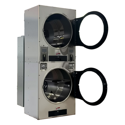 New Style Stacked Coin-Operated Washer & Dryer Combo - Commercial Laundry Solution