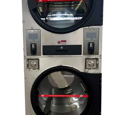 New Style Stacked Coin-Operated Washer & Dryer Combo - Commercial Laundry Solution