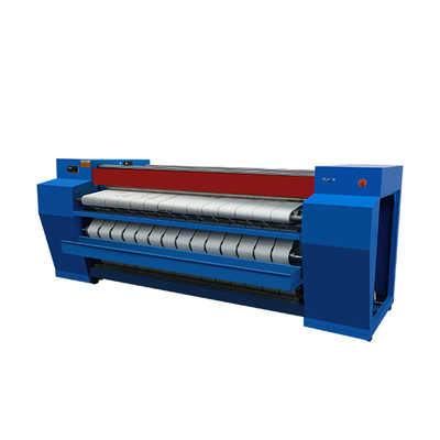 Advanced Single Roll Ironer Safety Features with Finger Guards & Emergency Stop Switch Seamless Fabric Feeding Ironing Machine