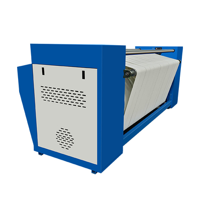 Advanced Single Roll Ironer Safety Features with Finger Guards & Emergency Stop Switch Seamless Fabric Feeding Ironing Machine