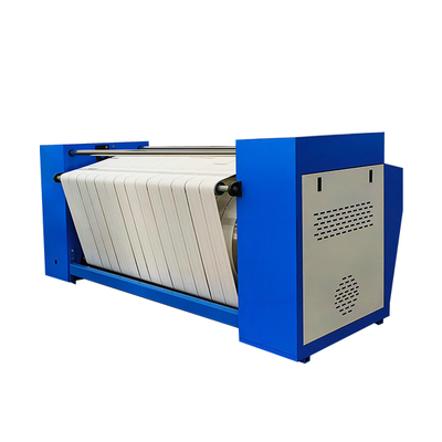Advanced Single Roll Ironer Safety Features with Finger Guards & Emergency Stop Switch Seamless Fabric Feeding Ironing Machine